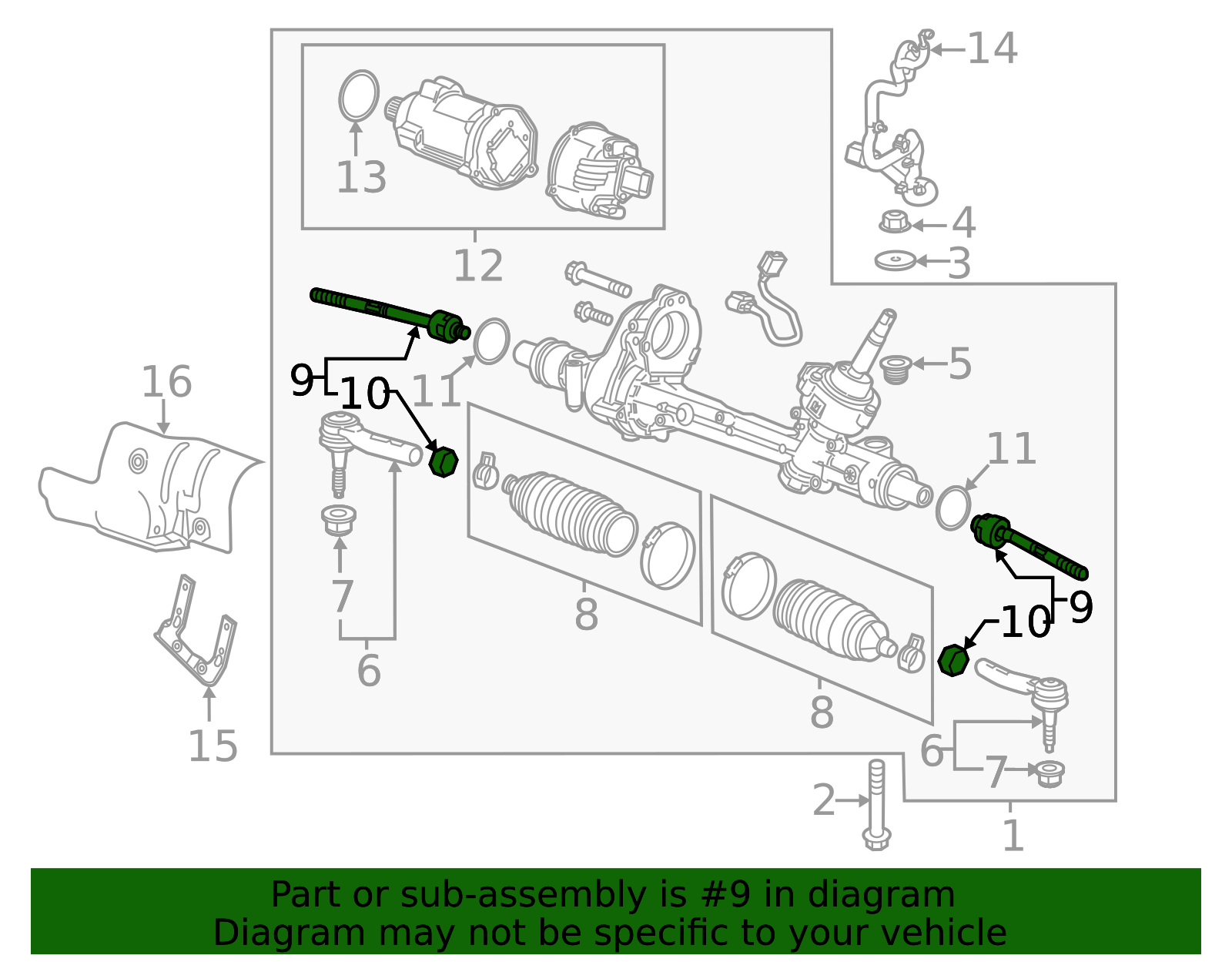 22895377 - 2013-2020 GM - Steering Linkage Inner Tie Rod Kit | Partners ...