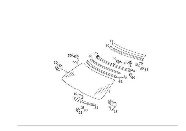 1296700901 - Windows: Windshield for Mercedes-Benz Image image