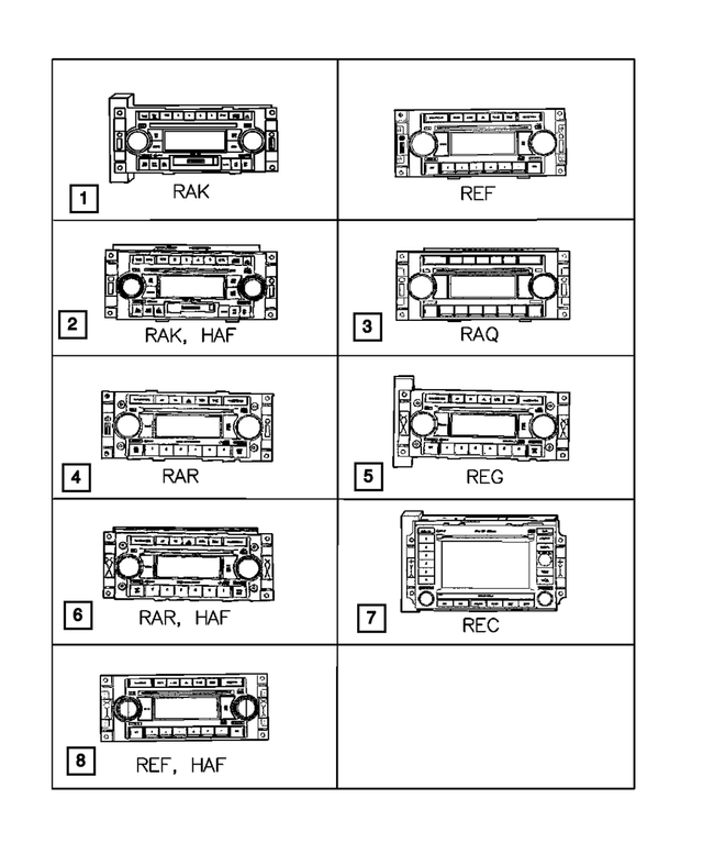 82210906AB - Instrument Panel and Radios and Consoles: Am/fm/cassette With Cd Radio for Mopar Image