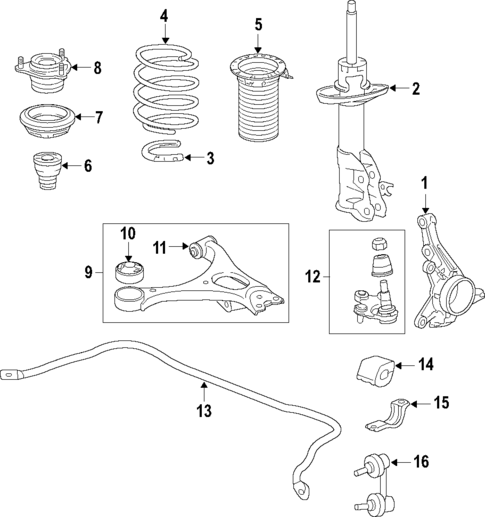 Front Suspension for 2009 Honda Civic #0