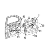 1QE071J3AA - Interior Trim: Front Door Trim Panel, Left for Mopar Image