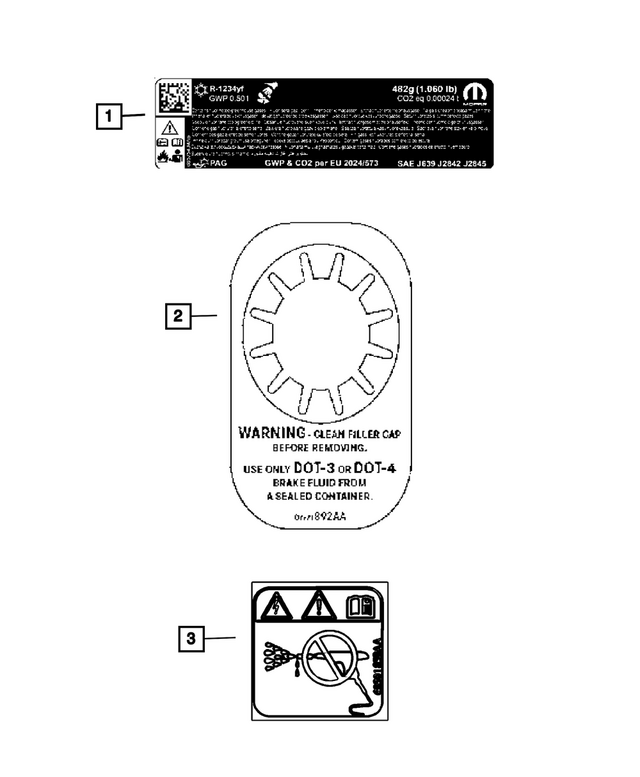 68227802AD - Labels: Air Conditioning System Label for Mopar Image