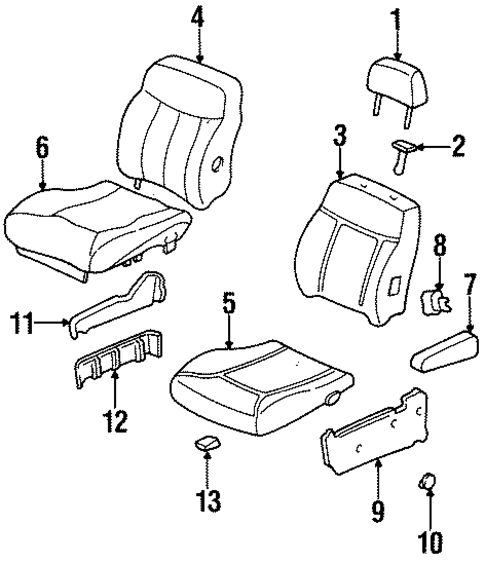 Front Seat Components for 1995 Honda Odyssey #0