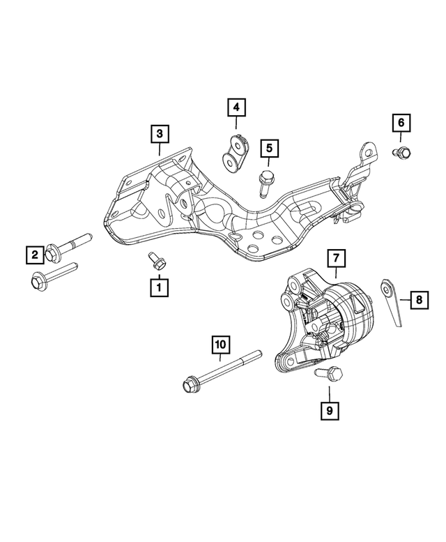 68496575AA - Engine: Engine Mount Bracket, Left Side for Mopar Image