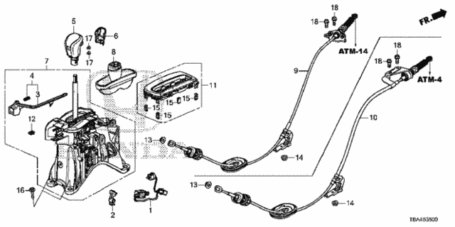 Select Lever for 2016 Honda Civic #0