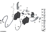 51217290867 - Vehicle Trim: Operating Rod, Door Front Left for BMW Image
