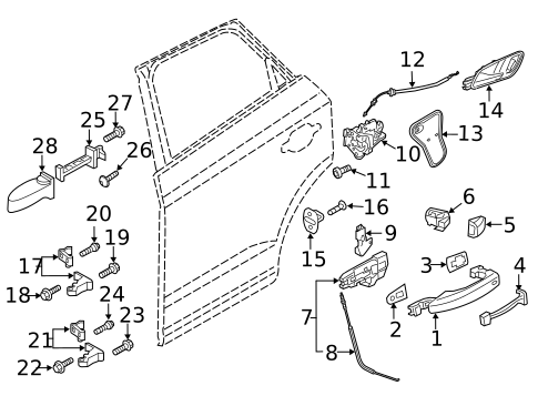 Lock & Hardware for 2016 Audi Q3 #1