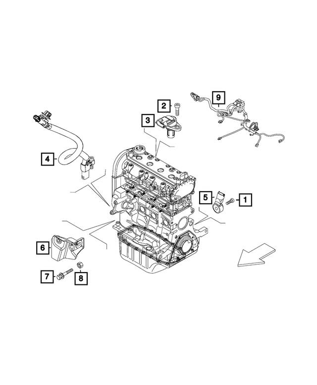 6510899AA - Electrical: Hex Flange Head Bolt for Mopar Image