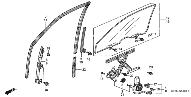 Door Window for 2001 Honda Accord #0