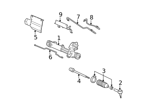 Steering Gear & Linkage for 2005 Mercury Sable #1