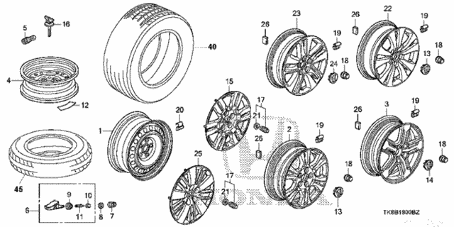 Wheel Disk (KA) for 2011 Honda Odyssey #0