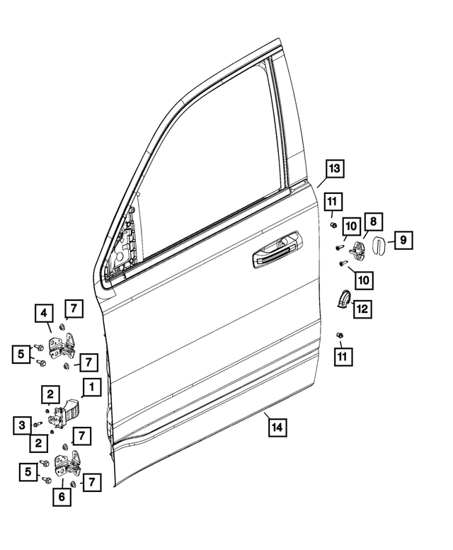 « 68421702AA – Doors, Door Mirrors and Related Parts : Porte Charniere, Côté Droit pour Mopar Image »