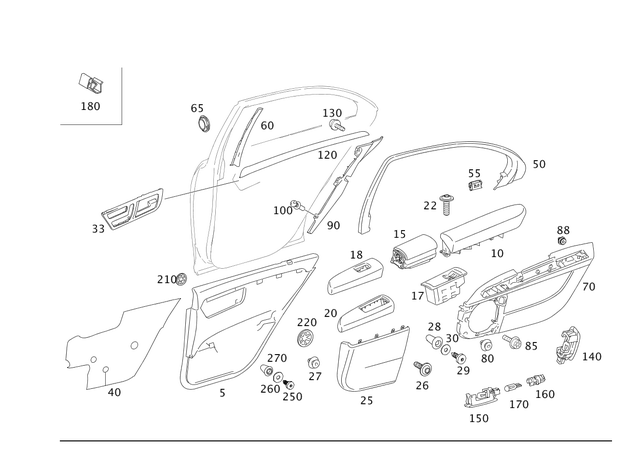 9972042 - Rear Doors: Seal for Mercedes-Benz Image image
