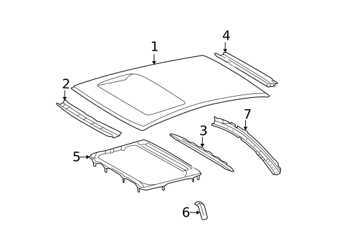 Roof & Components for 2005 Toyota Solara #0