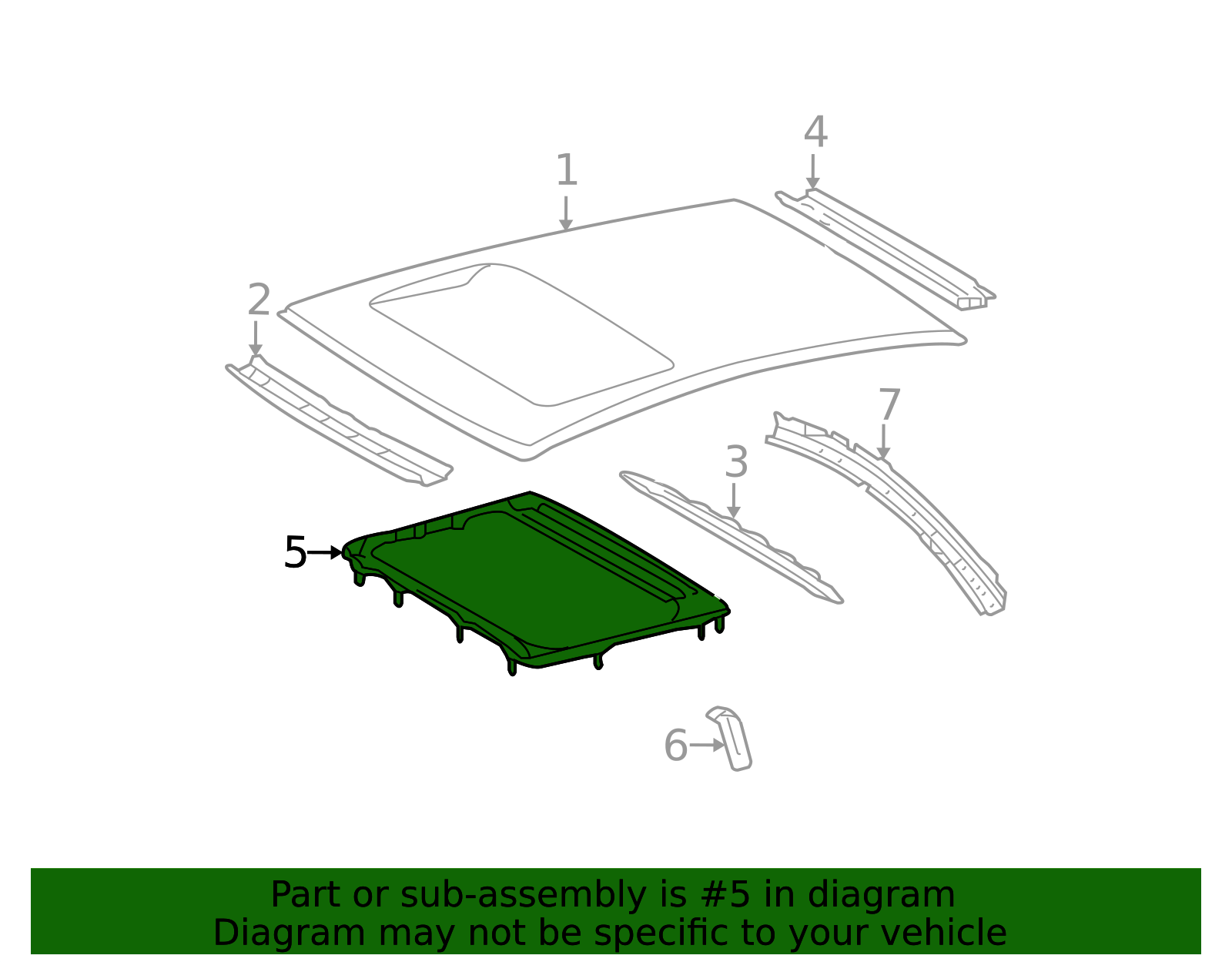 63142-AA030 - Sunroof Reinforcement 2004-2012 Toyota | Toyota San Diego ...