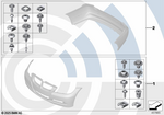 51112410005 - Vehicle Trim: Set of Mounted Parts, Bumper, Front for BMW Image