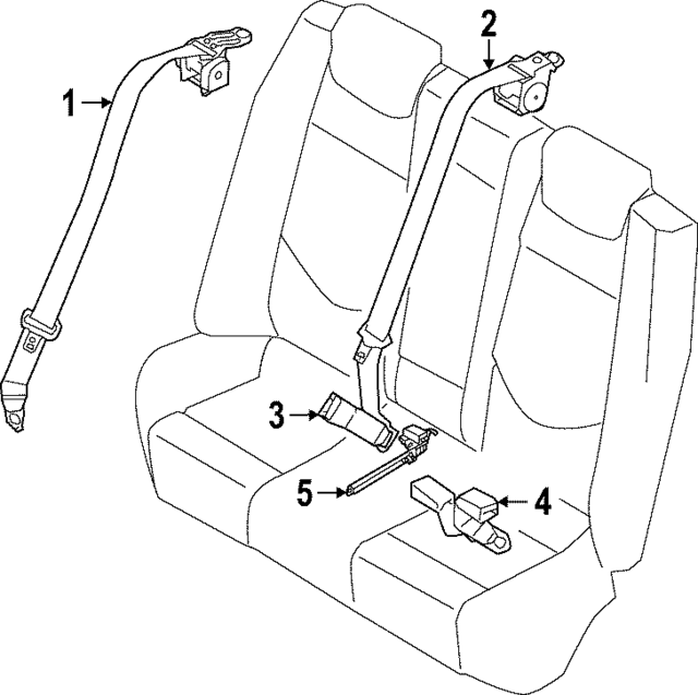 89820GI500YGN - : Lap &amp; Shoulder Belt for Hyundai Image