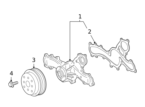 Water Pump for 2007 Lexus RX350 #0
