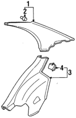 6255216070B0 - : Lower Quarter Trim for Toyota: Tercel Image