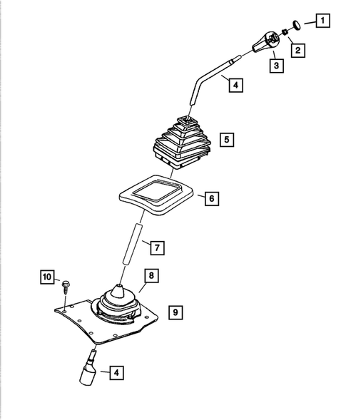 Gearshift Controls for 2002 Jeep Wrangler #1