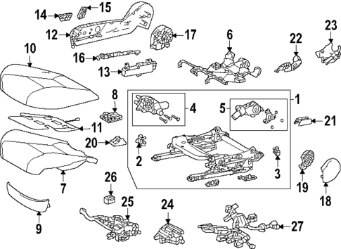 Passenger Seat Components for 2025 Toyota Crown Signia #0
