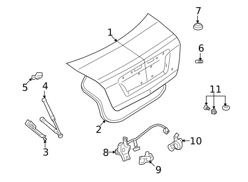 Lid & Components for 2007 Ford Fusion #0