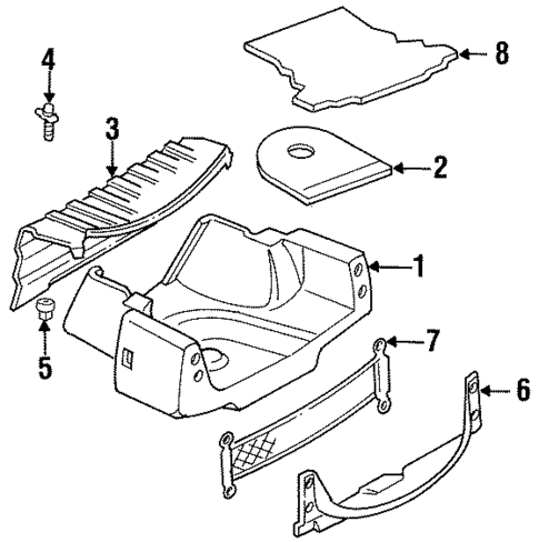 Interior Trim - Rear Body for 1995 Cadillac DeVille #0