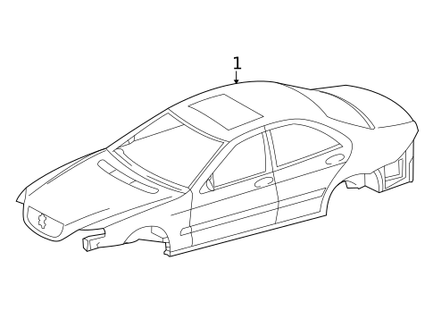 Body Shell for 2000 Mercedes-Benz S430 #0