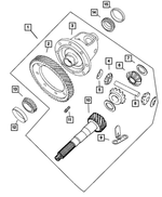 4800300AA - Automatic Transaxle 4 Speed: Differential Pinion for Mopar Image image