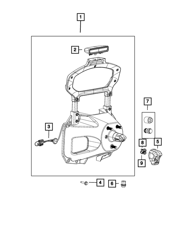 68542438AB - Electrical: Spare Tire Bracket Assy for Mopar Image image