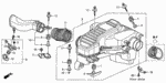 17212PLC000 - Electrical/Exhaust/Heater/Fuel: RUBBER, AIR CLEANER MOUNTING for Honda Image