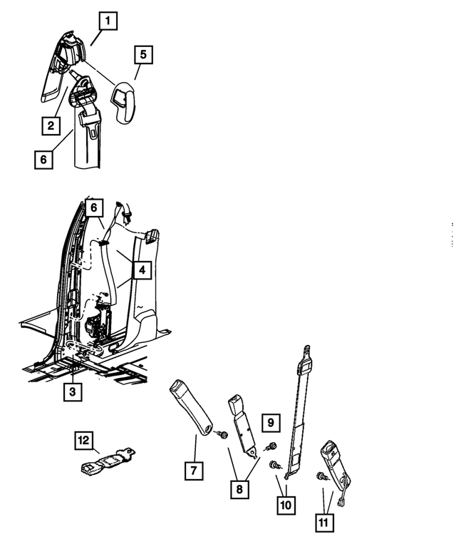6036773AA - Restraints: Pan Head Screw for Mopar Image