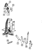 6036773AA - Restraints: Pan Head Screw for Mopar Image