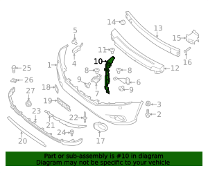 62296-3KA0A - Bumper Cover Support Rail 2013-2020 Nissan Pathfinder ...