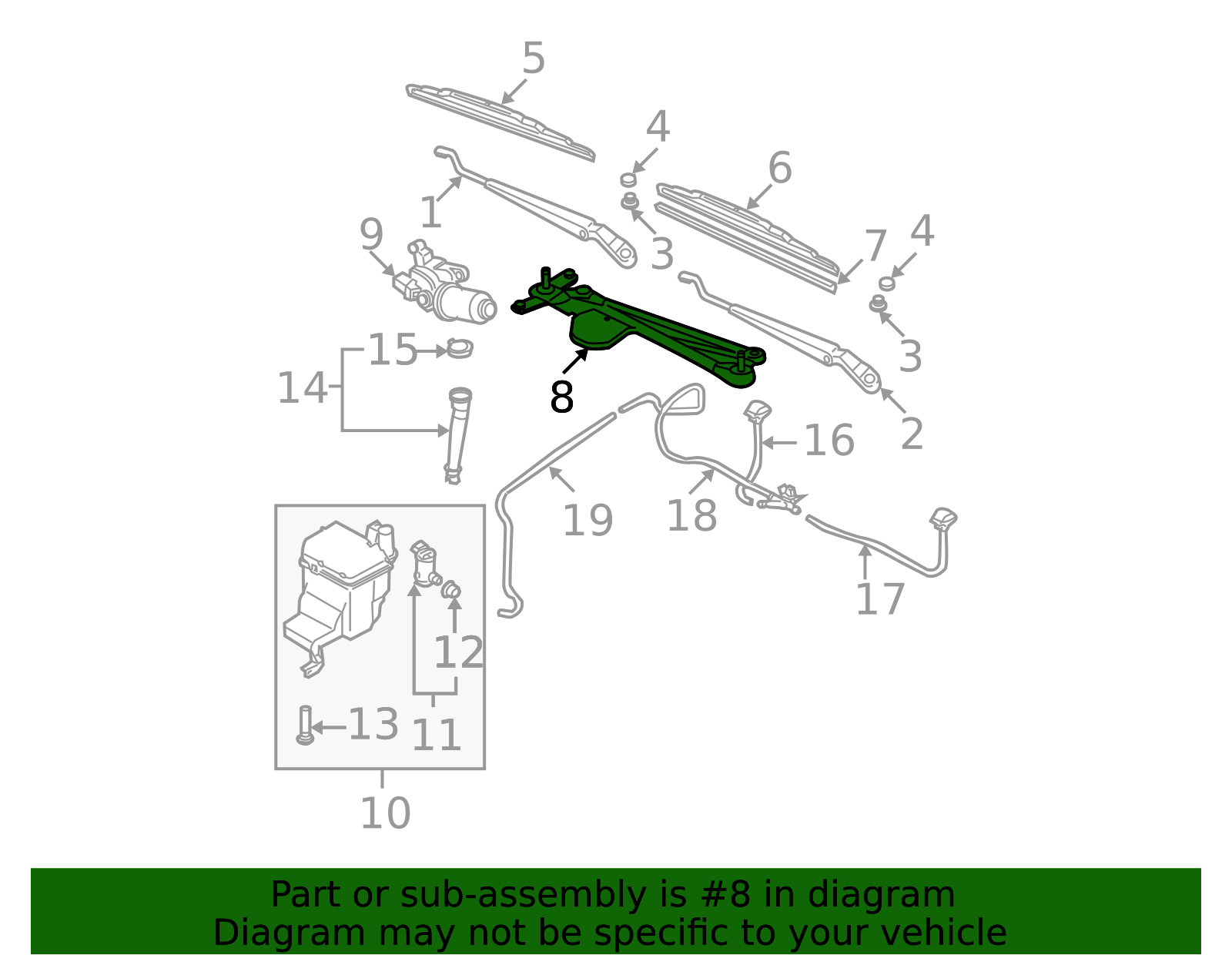 2004-2008 Nissan Maxima Wiper Linkage 28840-7Y000 | OEM Parts Online