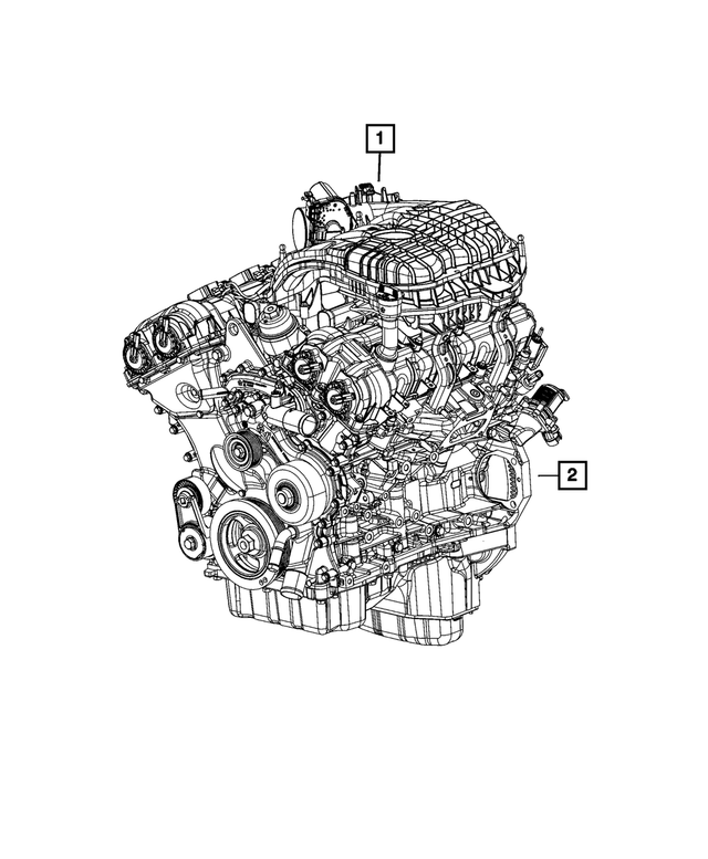 68426944AE - Engine: Long Block Engine for Mopar Image