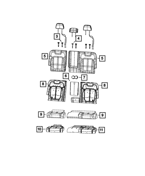 Rear Seats - Second Row for 2024 Jeep Grand Cherokee L #13