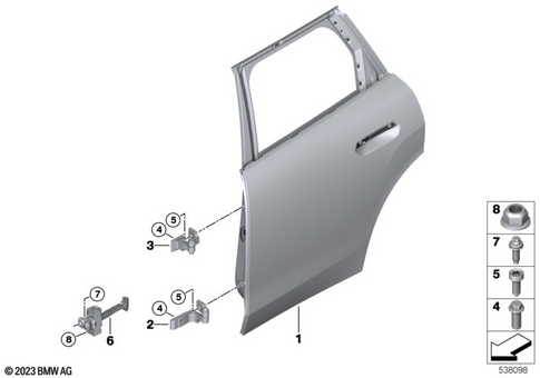 Door, Rear for 2024 Mini Countryman SE ALL4 #0