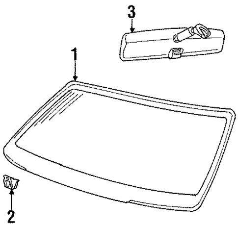 Glass - Windshield for 1998 Mercury Grand Marquis #0