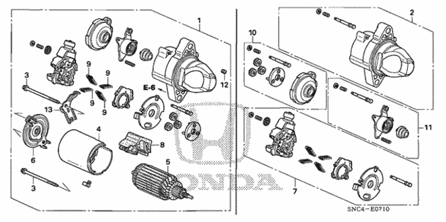 Starter Motor (Mitsuba) for 2006 Honda Civic #0
