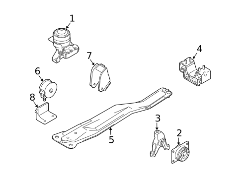 Engine & Trans Mounting for 2011 Suzuki SX4 #1
