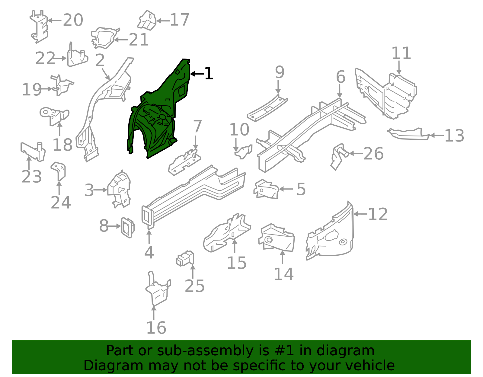 2007-2019 BMW Apron & Wheelhouse 41117377772 | OEM Parts Online