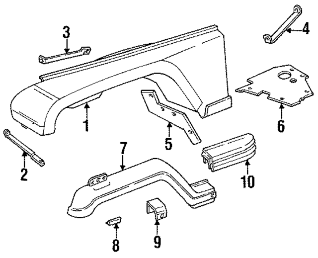 55176357 - Body: Fender for Mopar Image