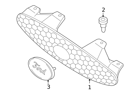 Grille & Components for 2005 Ford Taurus #0