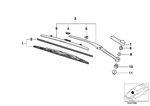 61618162985 - : Left Wiper Blade Spoiler for BMW Image