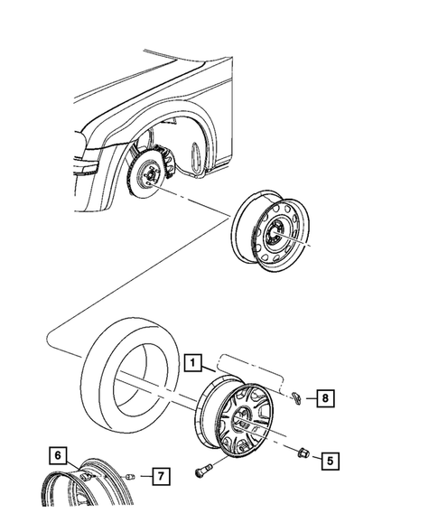 Wheels, Tires and Hardware for 2009 Dodge Challenger #0