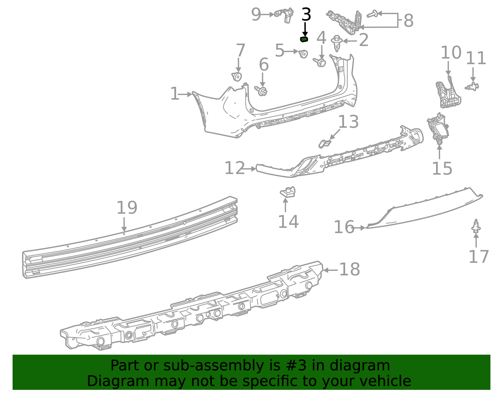 2013-2025 Toyota Bumper Cover Insulator 52463-07010 | Toyota Parts Center