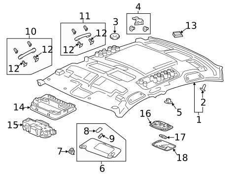 Interior Trim - Roof for 2022 Honda Insight #0