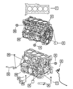 5183906AA - Engine 2.4L Four Cylinder: Short Block Engine for Mopar Image
