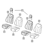 5SJ02DX9AA - Interior Trim: Front Seat Back Cover, Right for Dodge: Dart Image